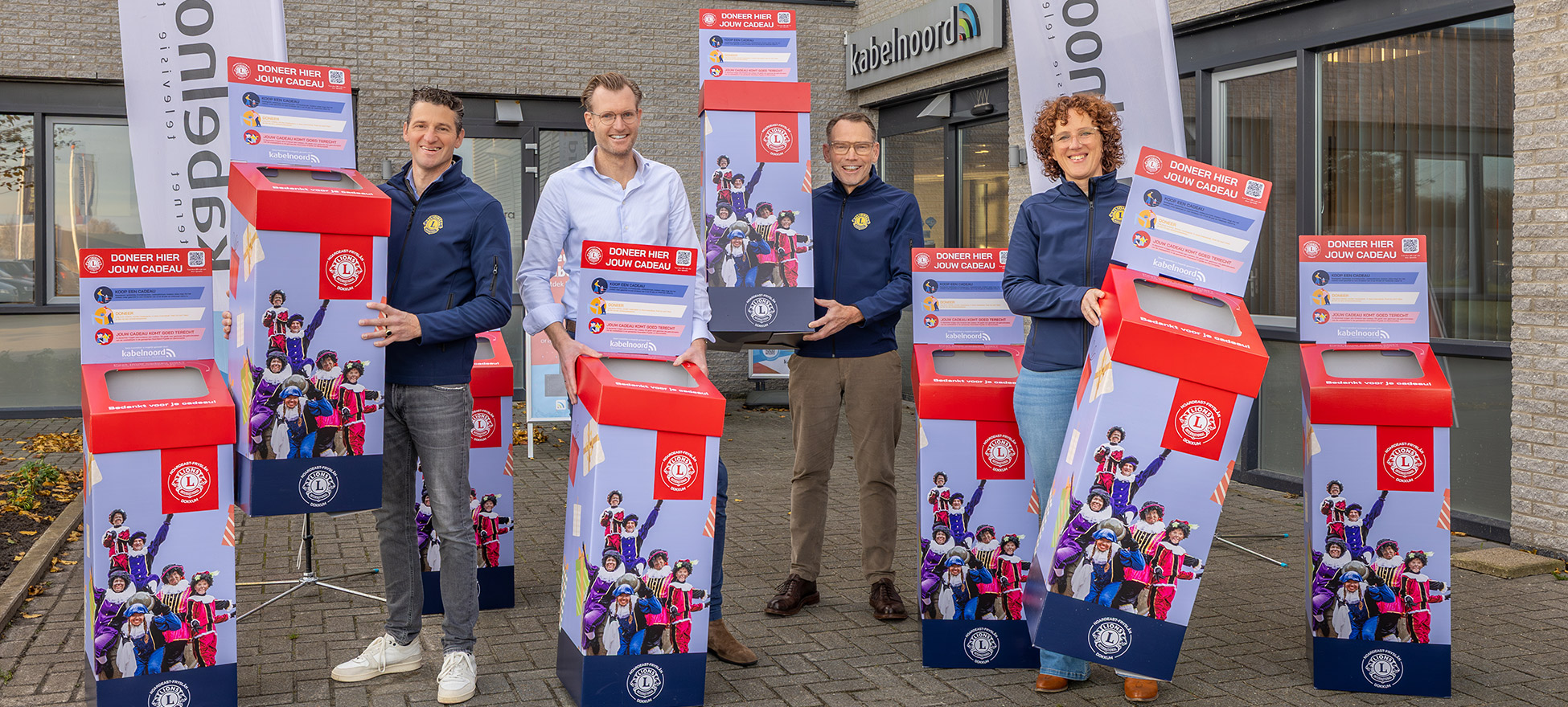 Kabelnoord helpt Lions NOF en zorgt voor cadeau inleverzuilen